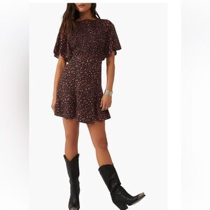 Free People Florence Tie back Mini Dress